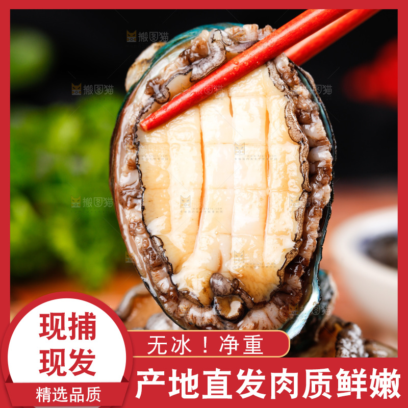 筷子夹着鲍鱼