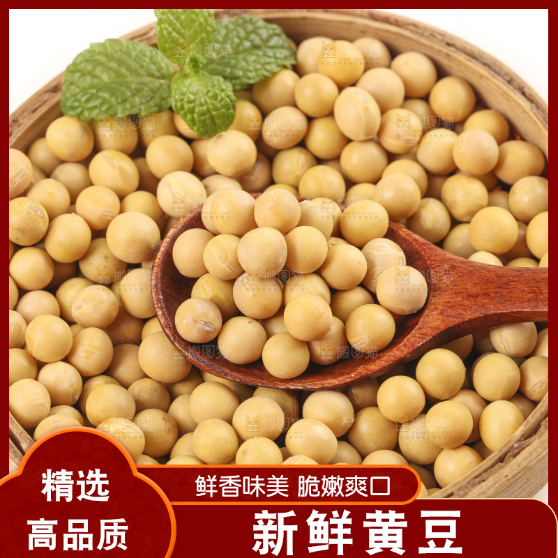 碗里装着农家黄豆
