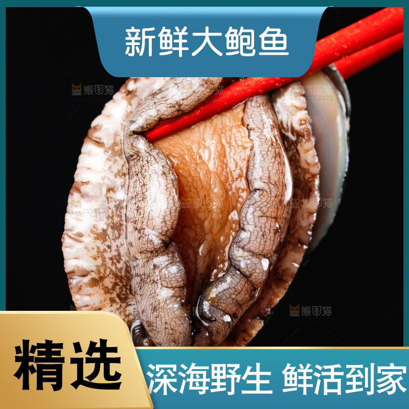 筷子夹着鲍鱼