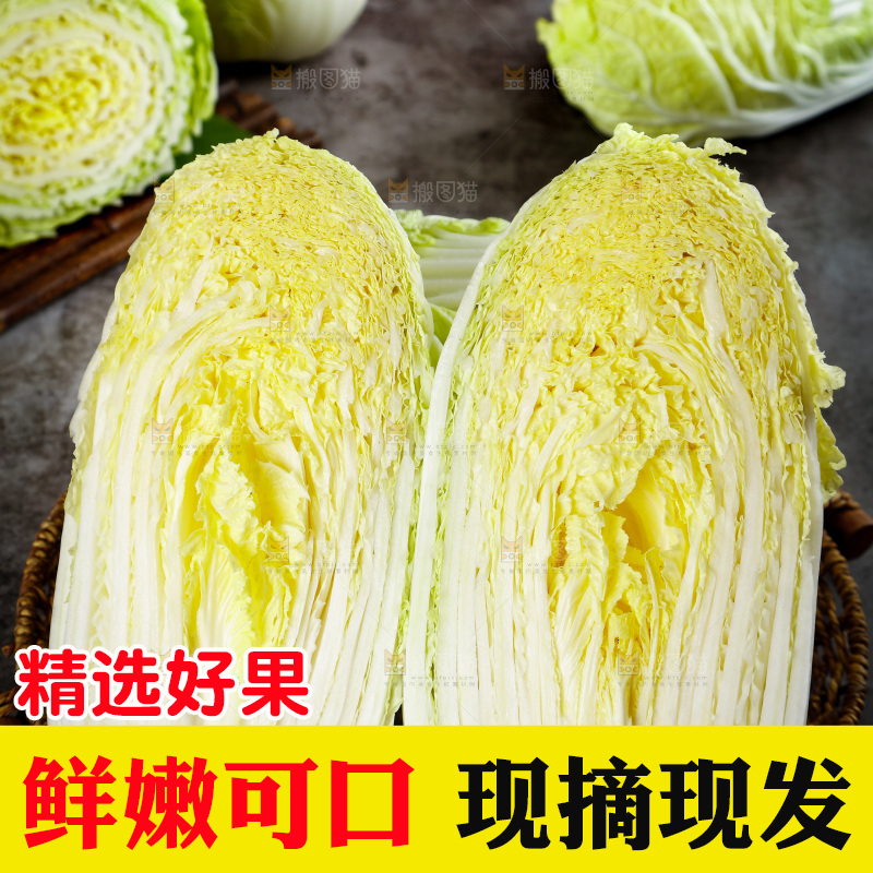 石板上放着一筐山东大白菜