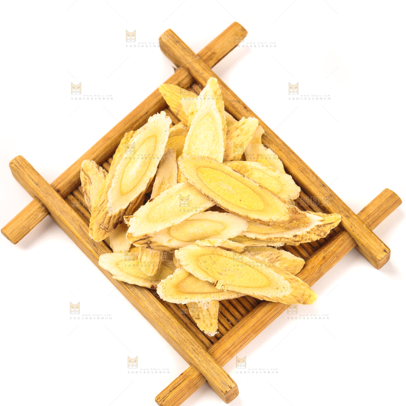 盘子里装着黄芪