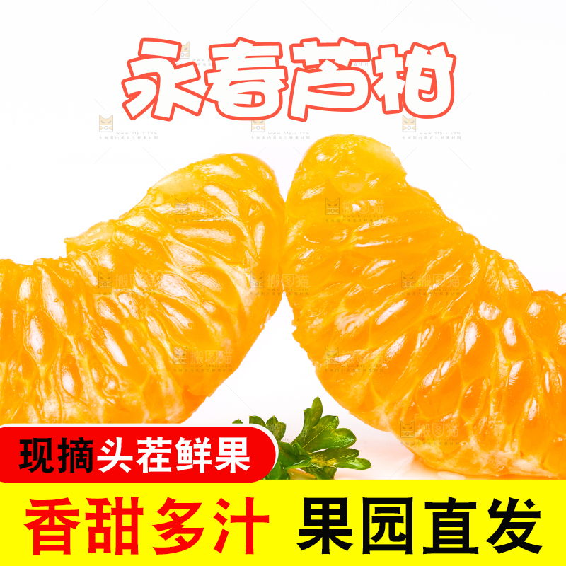 白底上放着芦柑