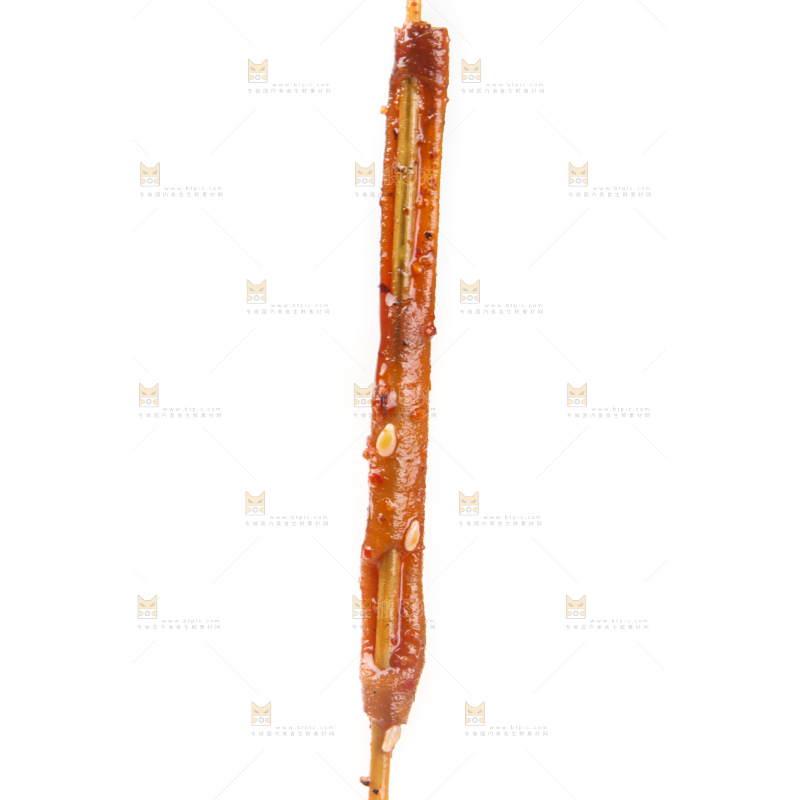 白底上的鸭肠串