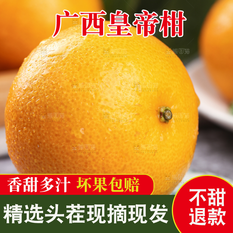 石板上的新鲜皇帝柑