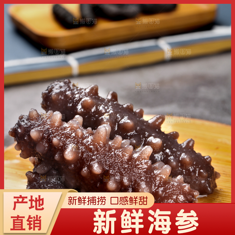 木底上的淡干海参