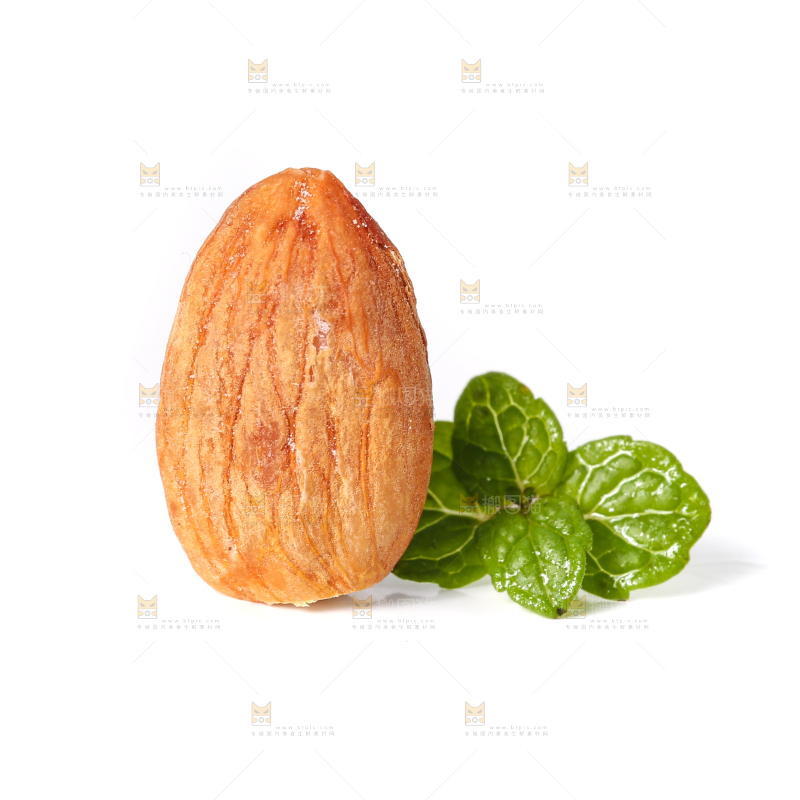 白底上的巴旦木