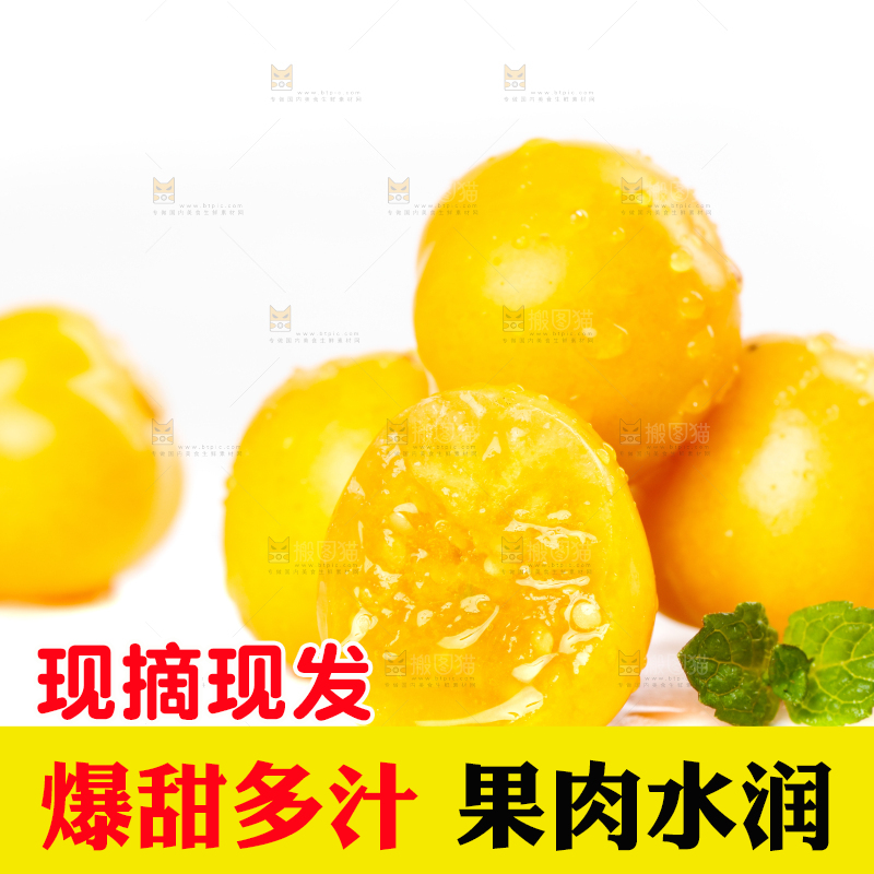 白底上摆放着姑娘果