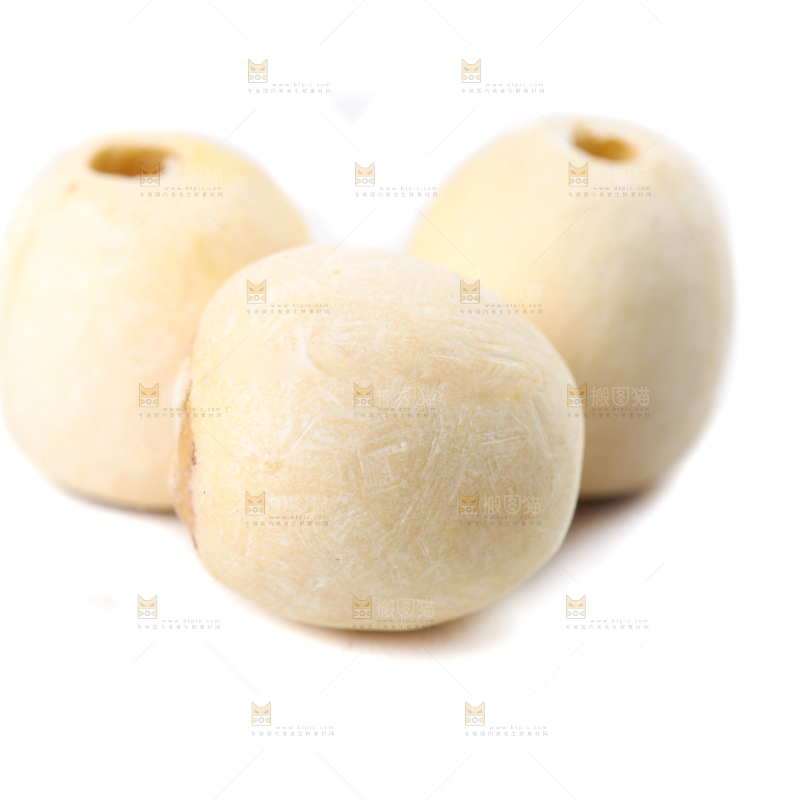 白底上的白莲子