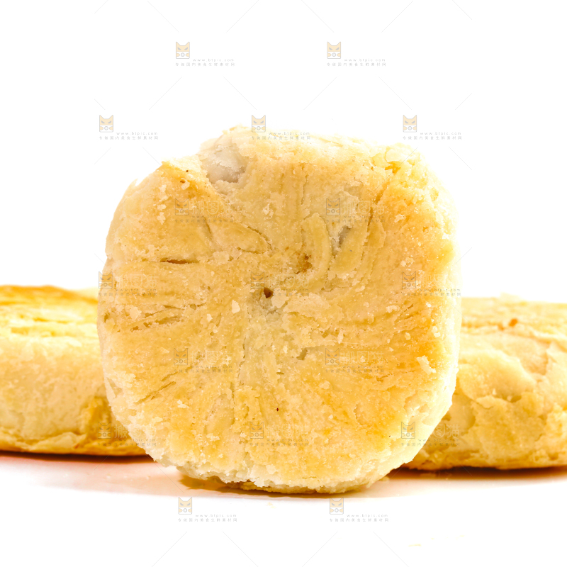 苏式月饼放在白底上