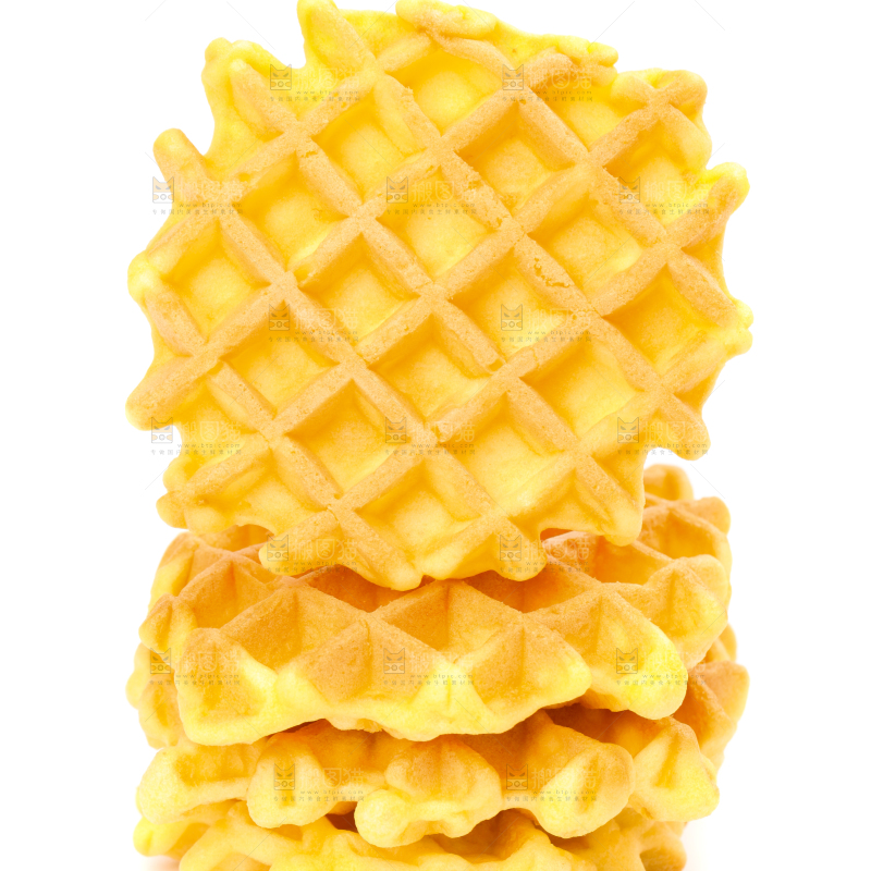 白底上的华夫饼干