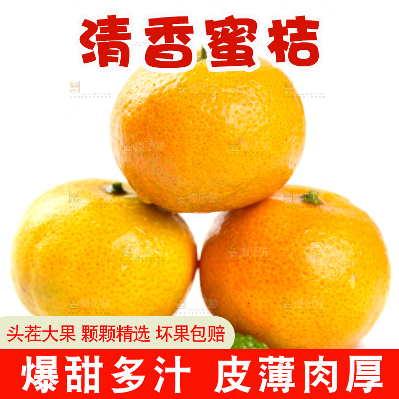 白底上的桂林清香蜜桔