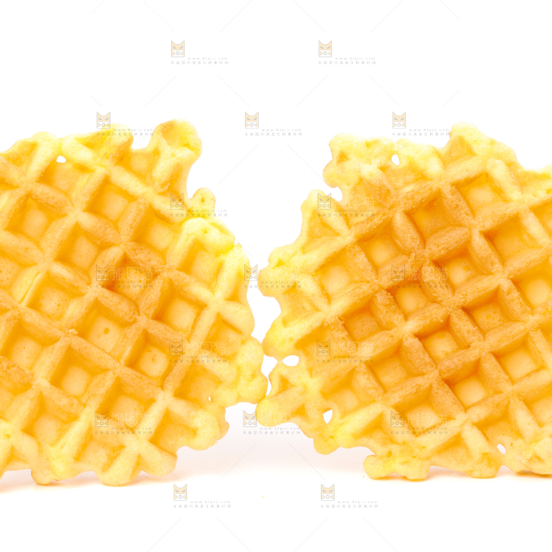白底上的华夫饼