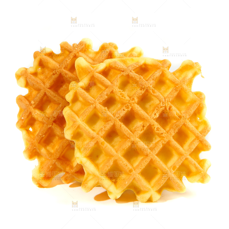白底上的华夫饼
