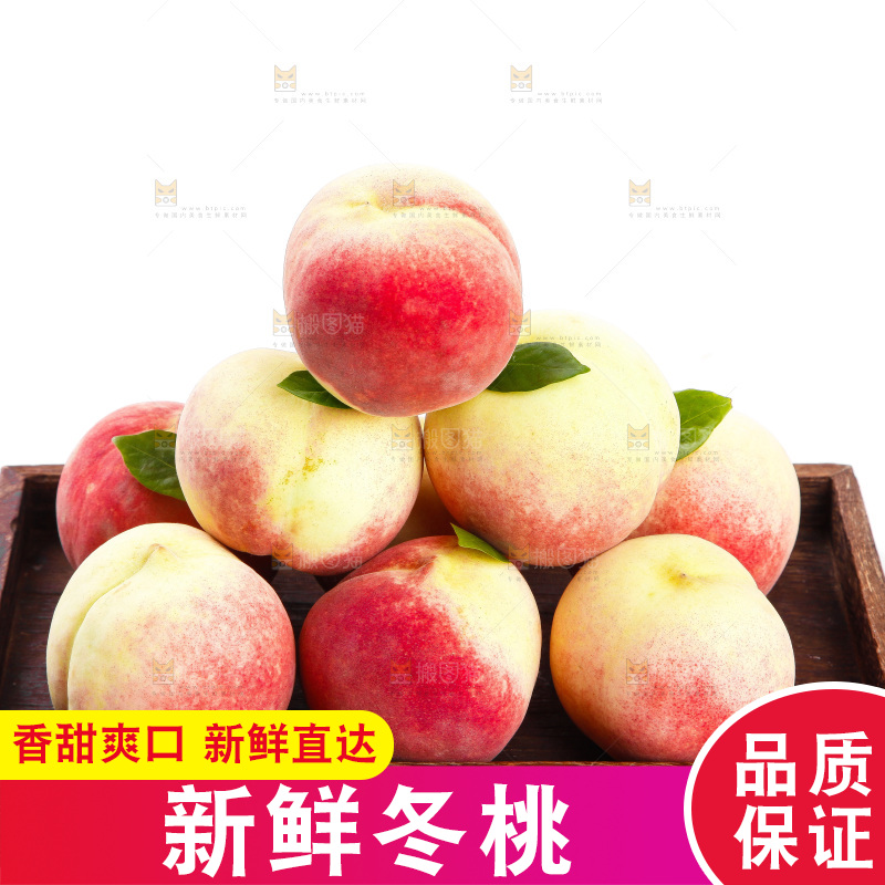 篮子里装着冬桃