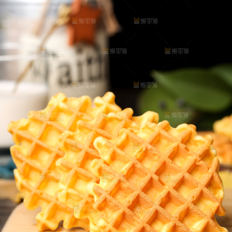 木底上的华夫饼