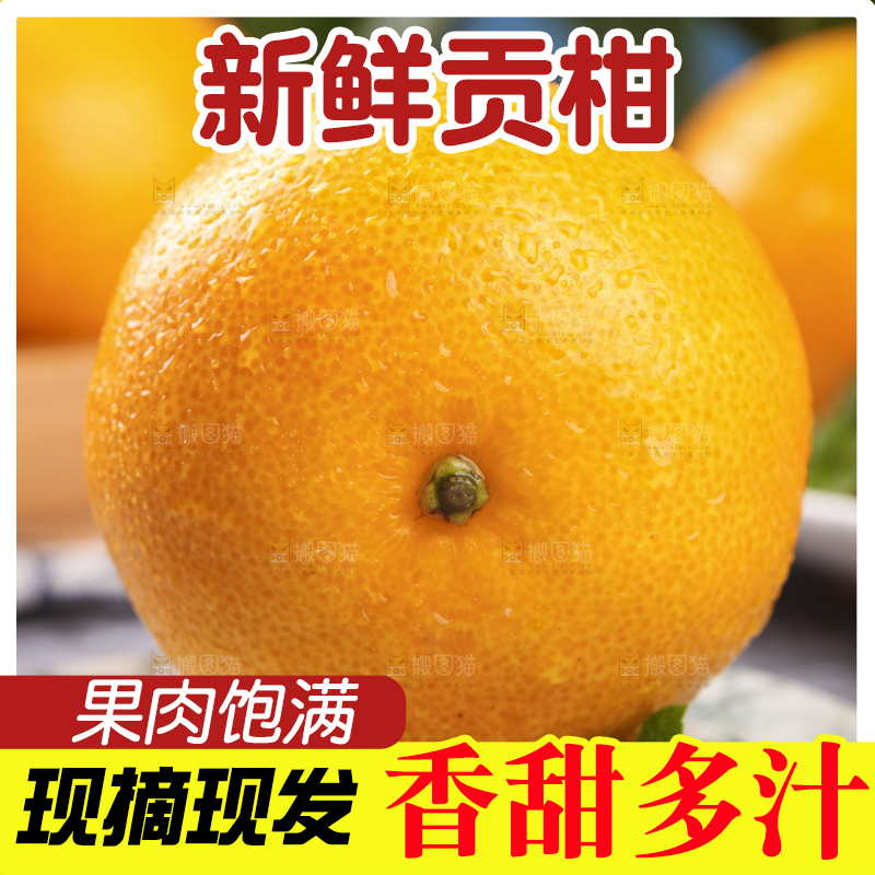 石板上的新鲜皇帝柑
