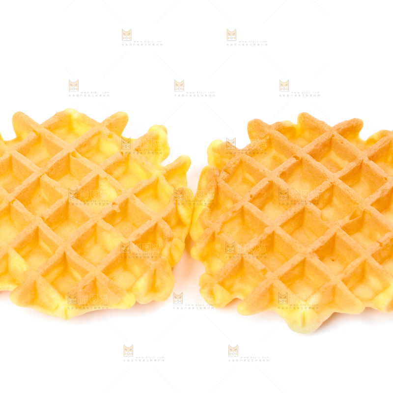 白底上的华夫饼