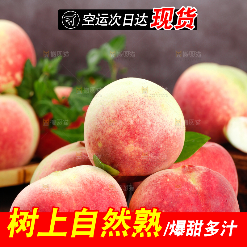 黑底上放着冬桃
