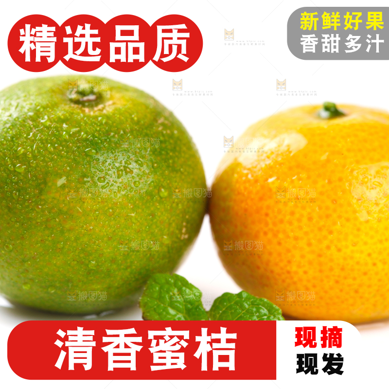 白底上的桂林清香蜜桔