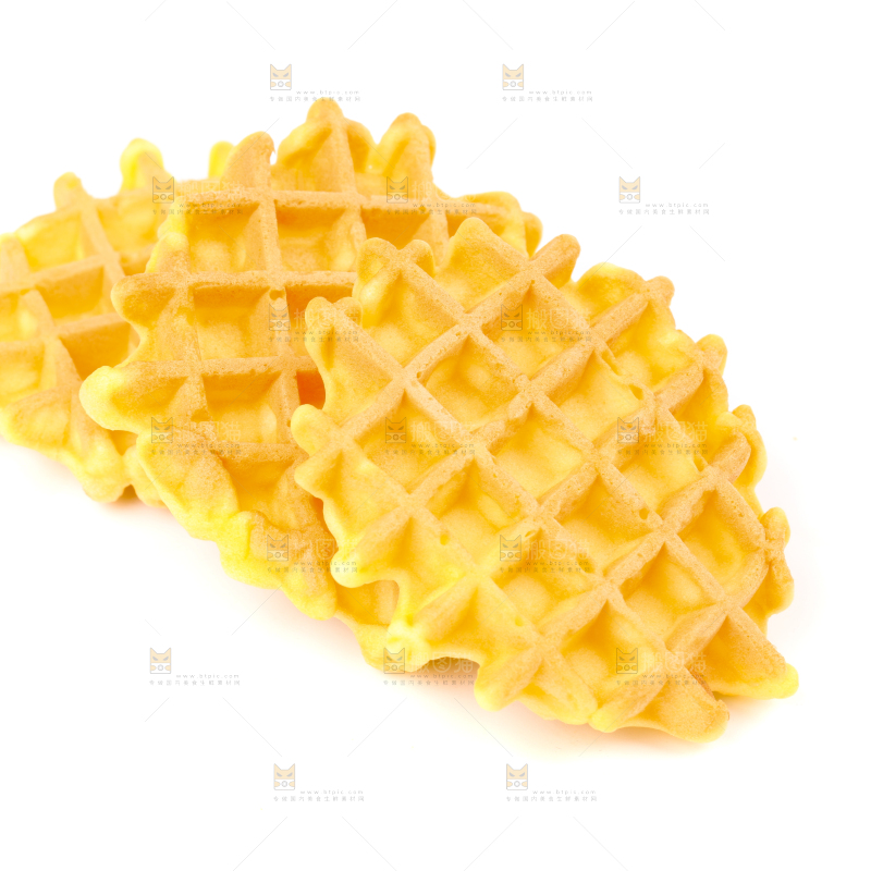 白底上的华夫饼