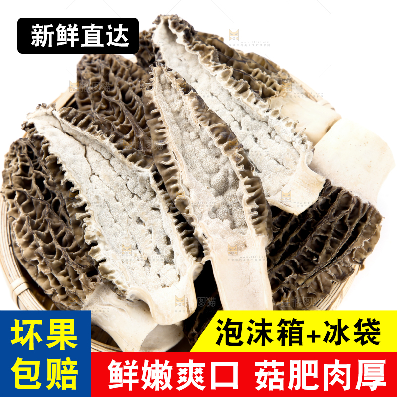 篮子里放着羊肚菇
