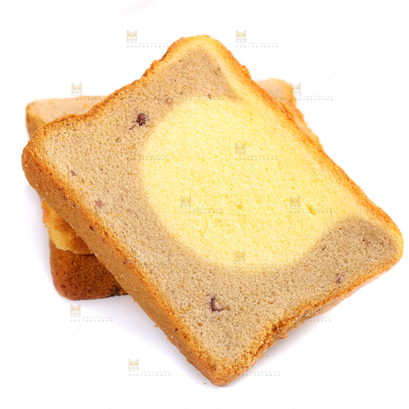 白底上的红豆双拼吐司