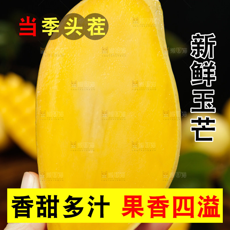 手里拿着芒果