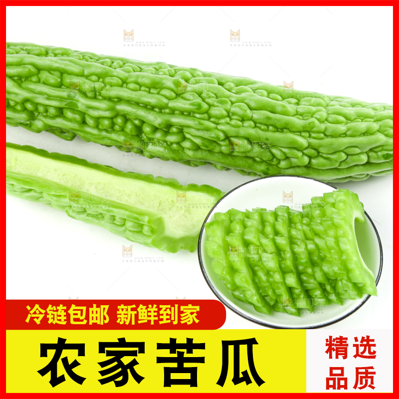白底上摆放着凉瓜
