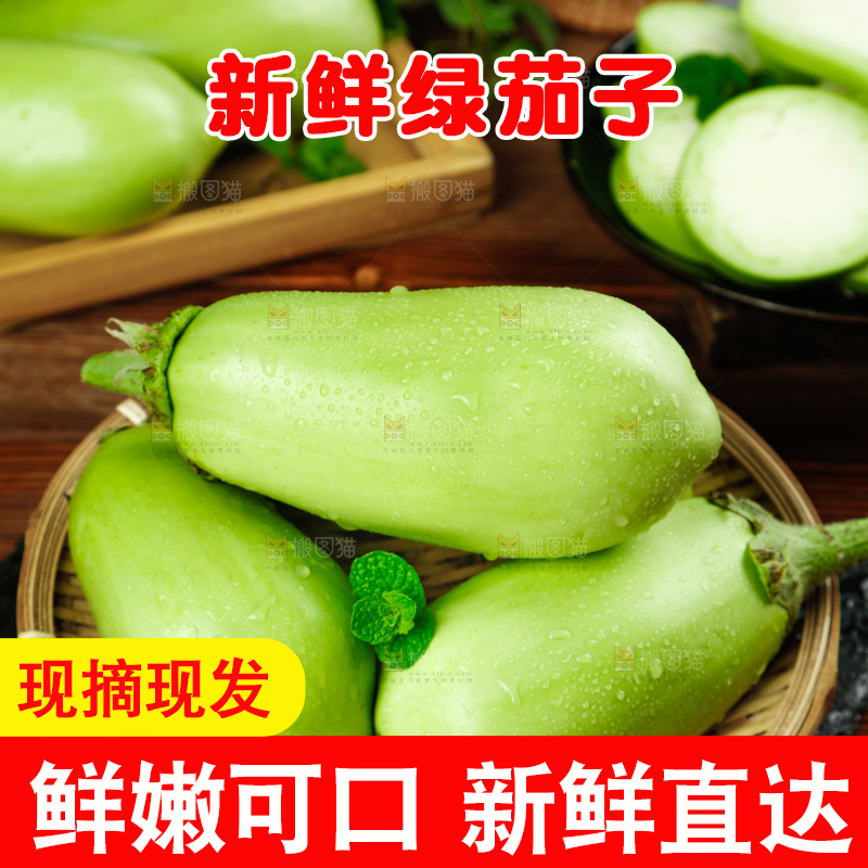 篮子里装着青茄子