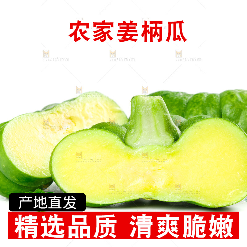 白底上放着姜柄瓜