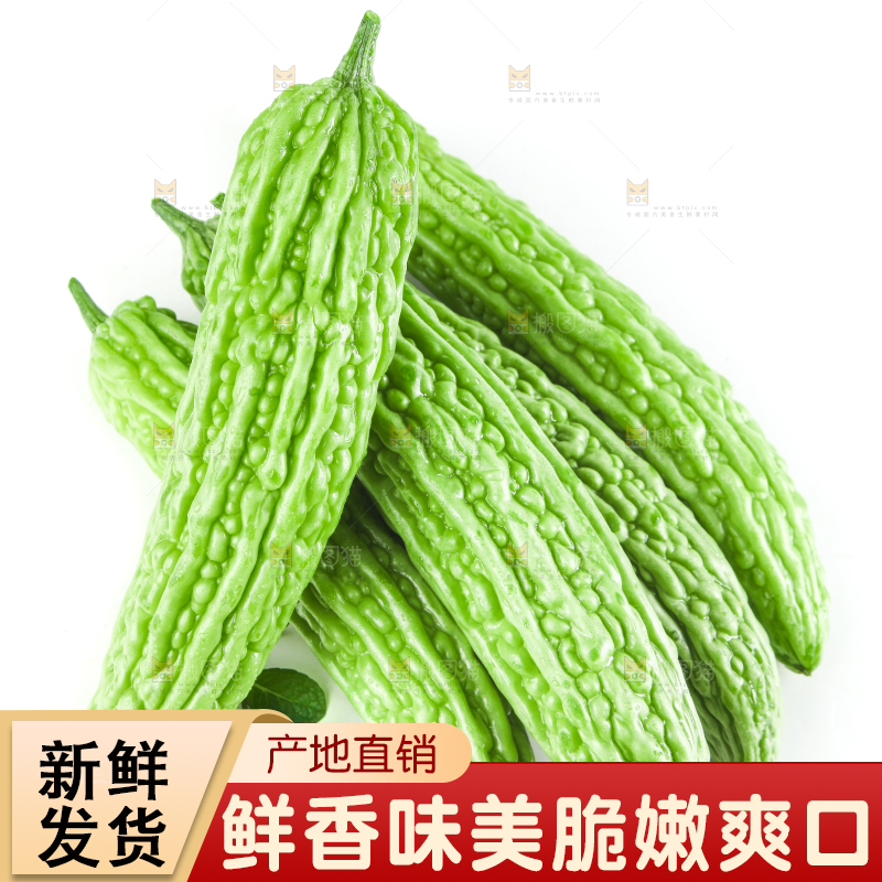 白底上摆放着凉瓜