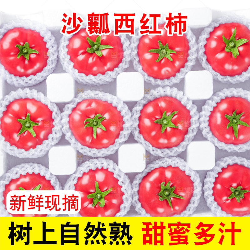 手里拿着沙瓤西红柿