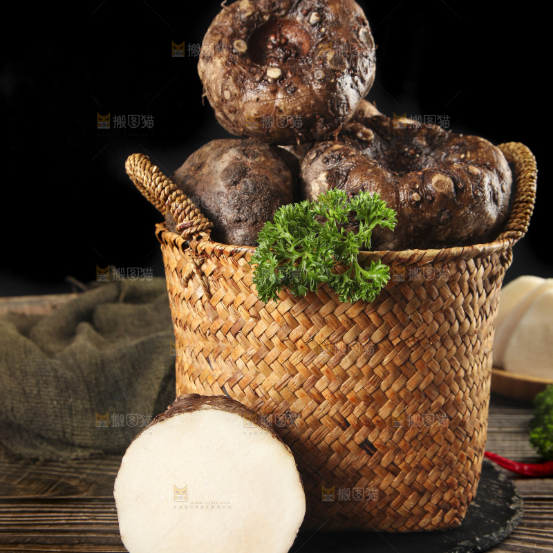 篮子里装着云南魔芋
