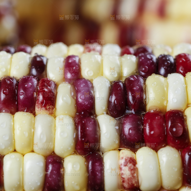 深底上的花糯玉米