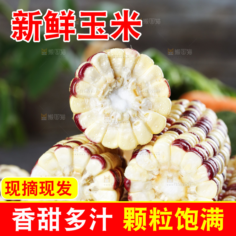 深底上的花糯玉米