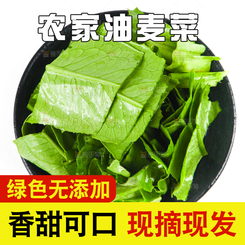 白底上的香麦菜