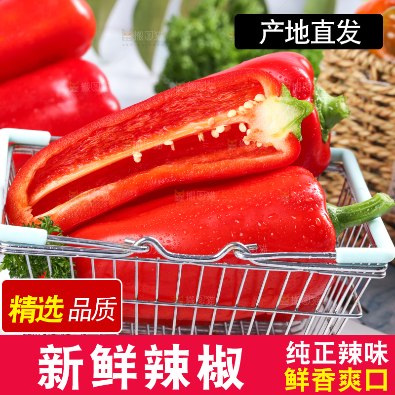 篮子里的新鲜红辣椒