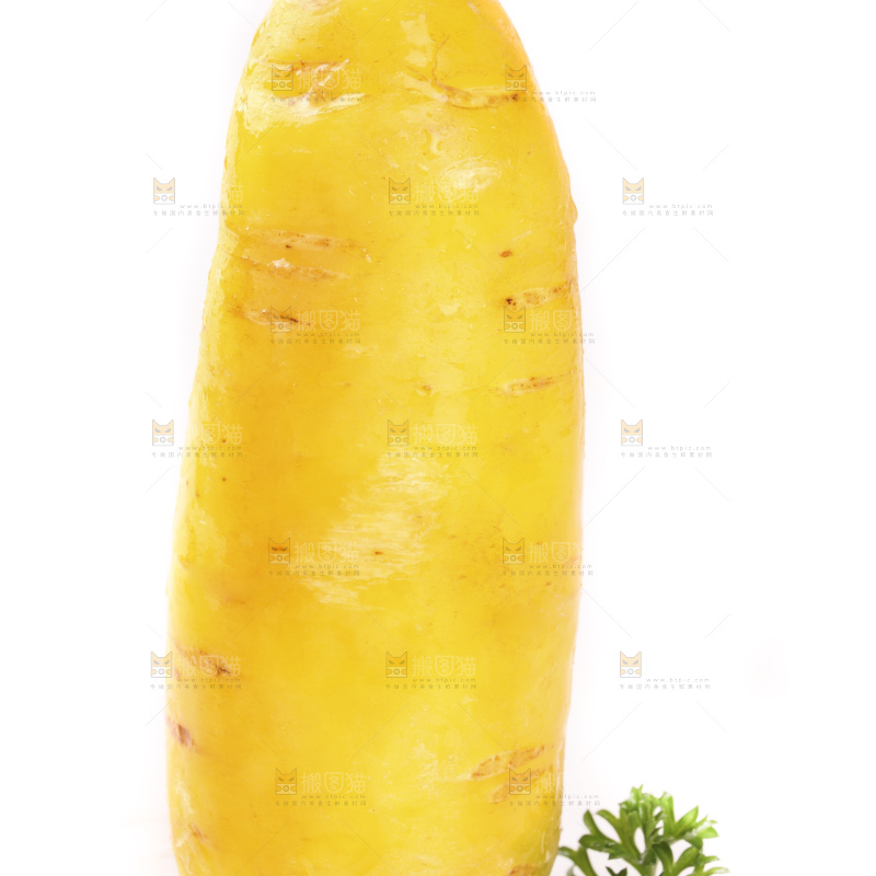白底上的水果胡萝卜