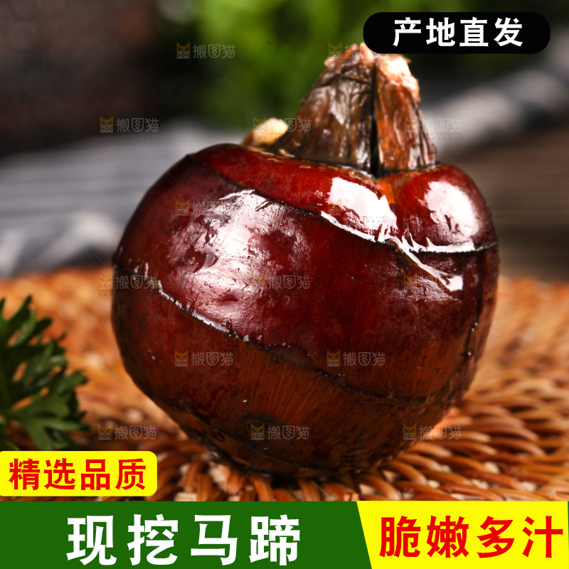 竹垫子上放着广西马蹄