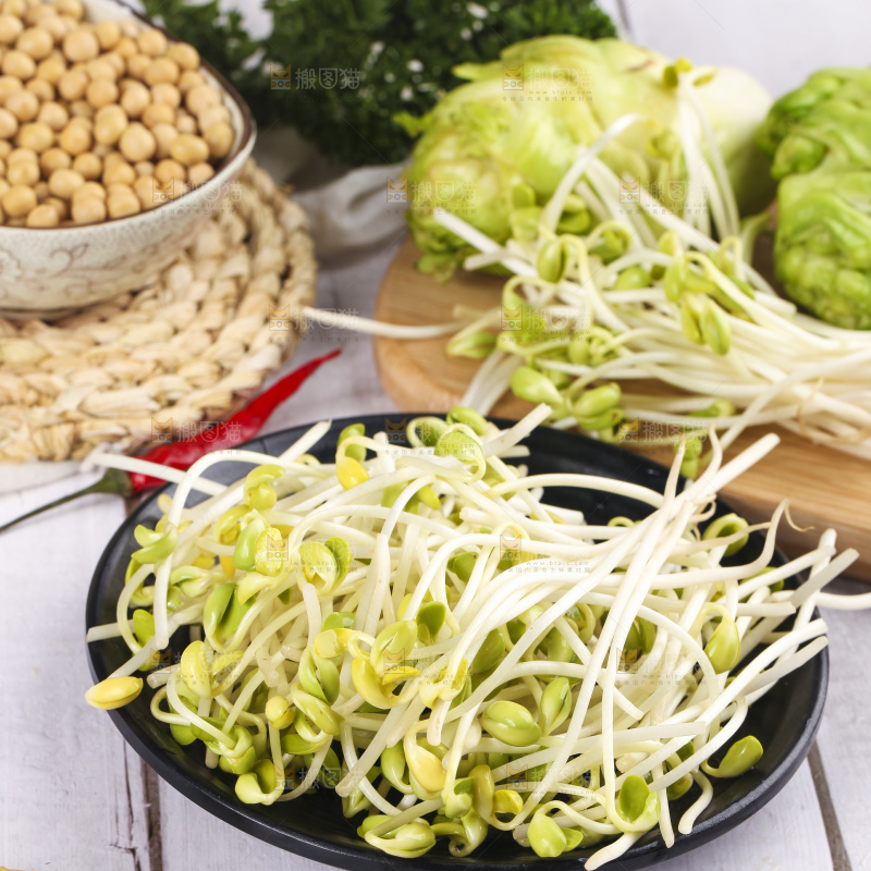 盘子里的豆芽