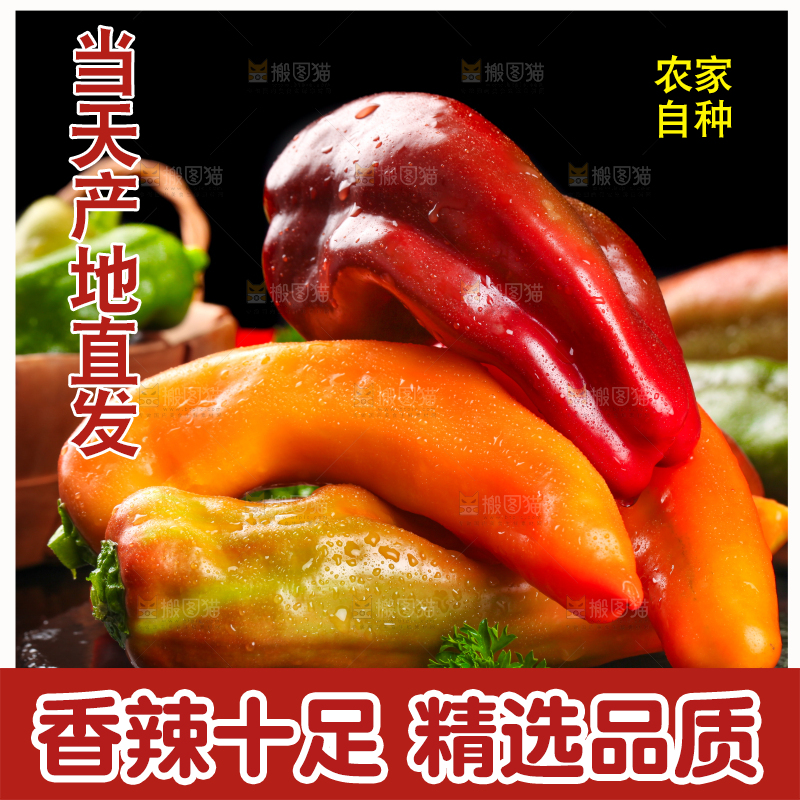 石板上放着红辣椒