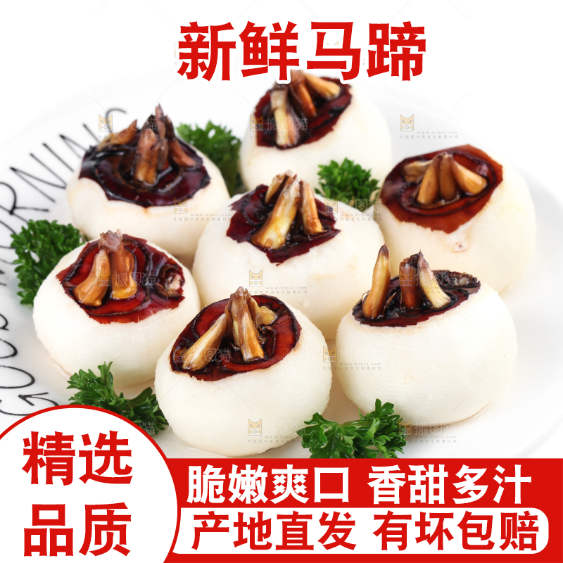 白底上摆放着乐昌北乡马蹄