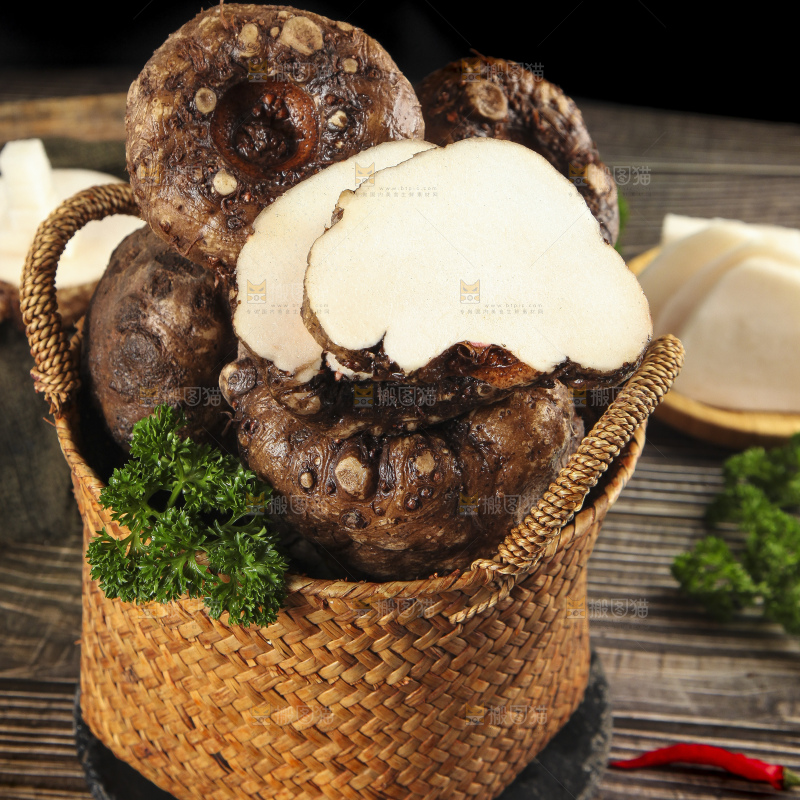 篮子里装着云南魔芋