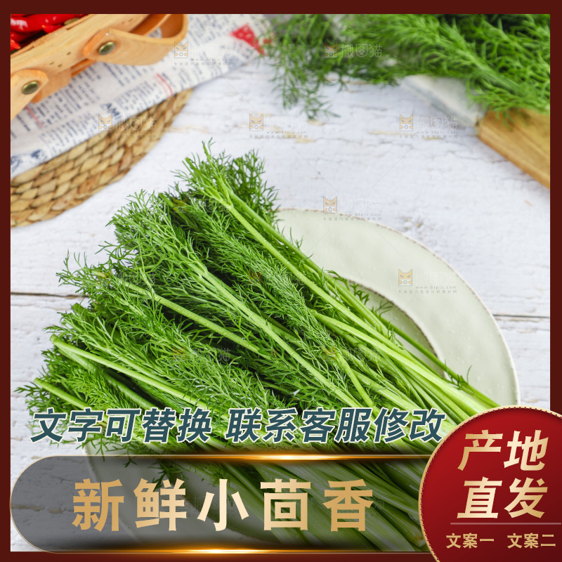 盘子里装着农家茴香菜