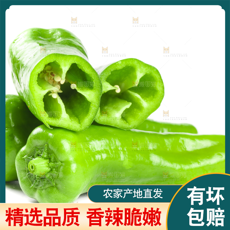 白底上放着湖北青椒