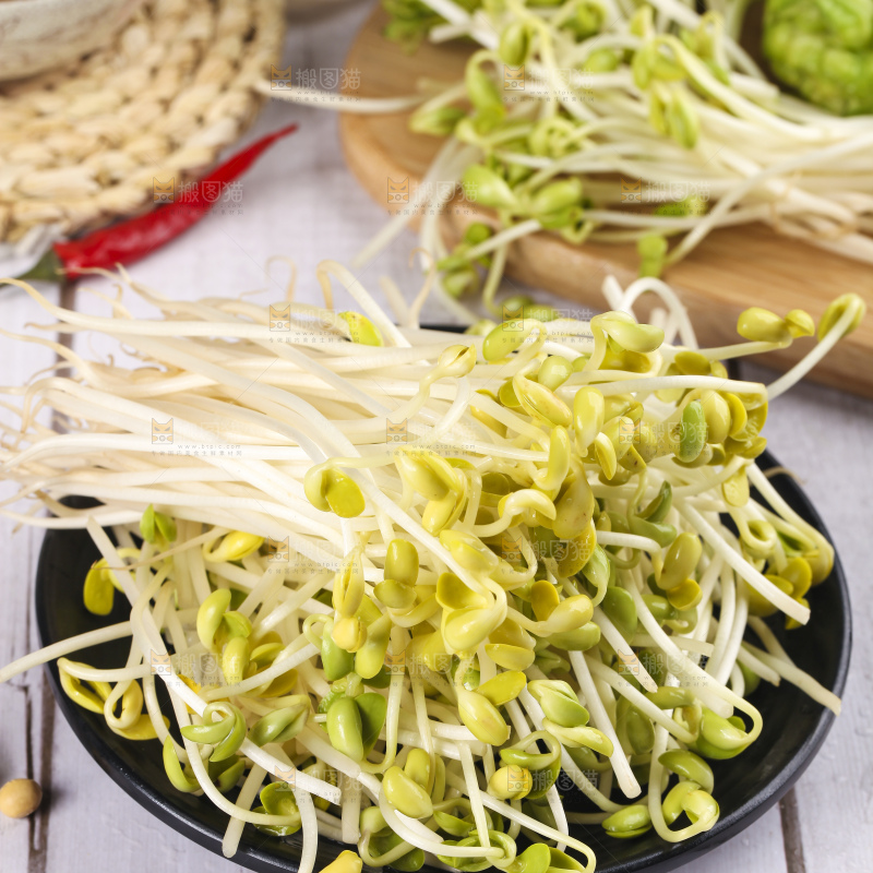 盘子里的豆芽
