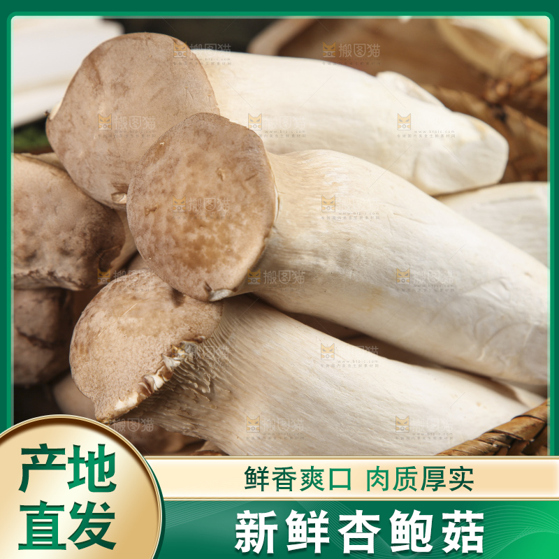 篮子里装着杏鲍菇