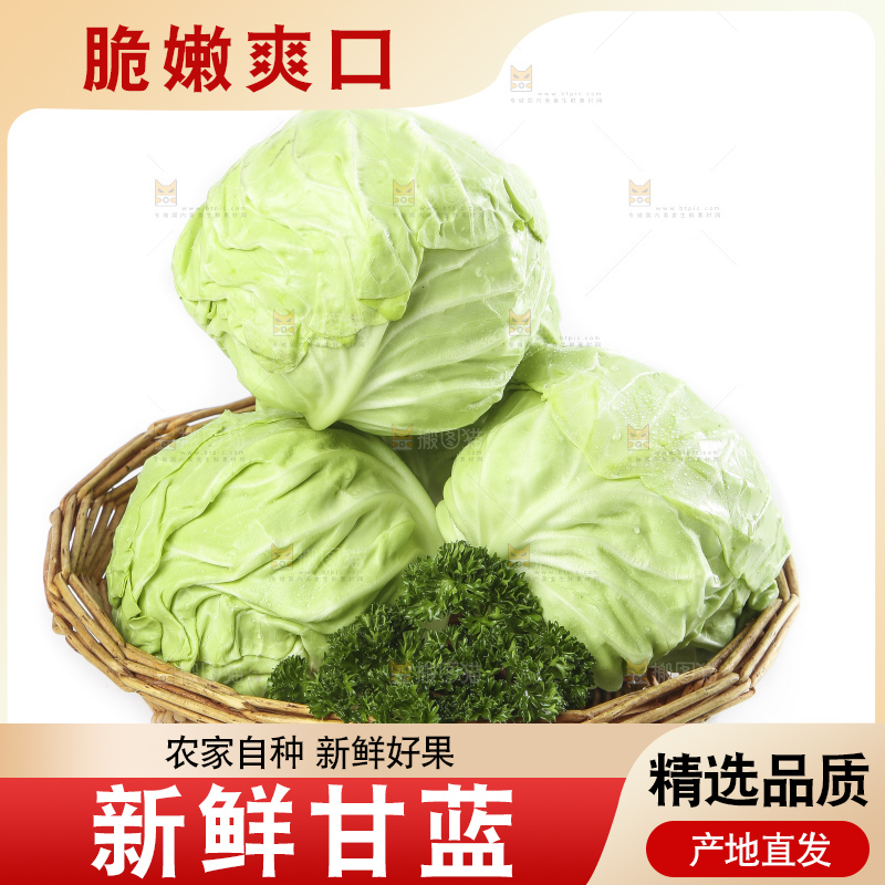 篮子里装着绿甘蓝