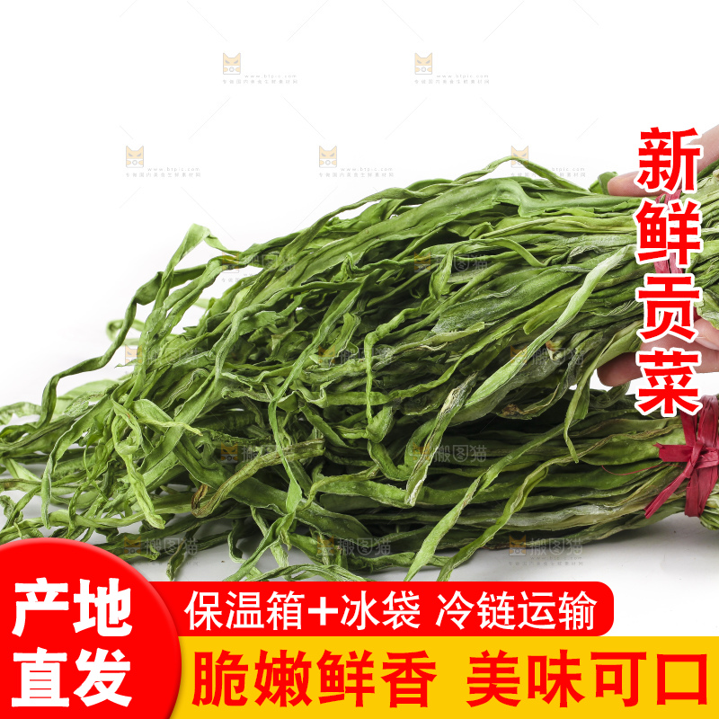 白底上的贡菜