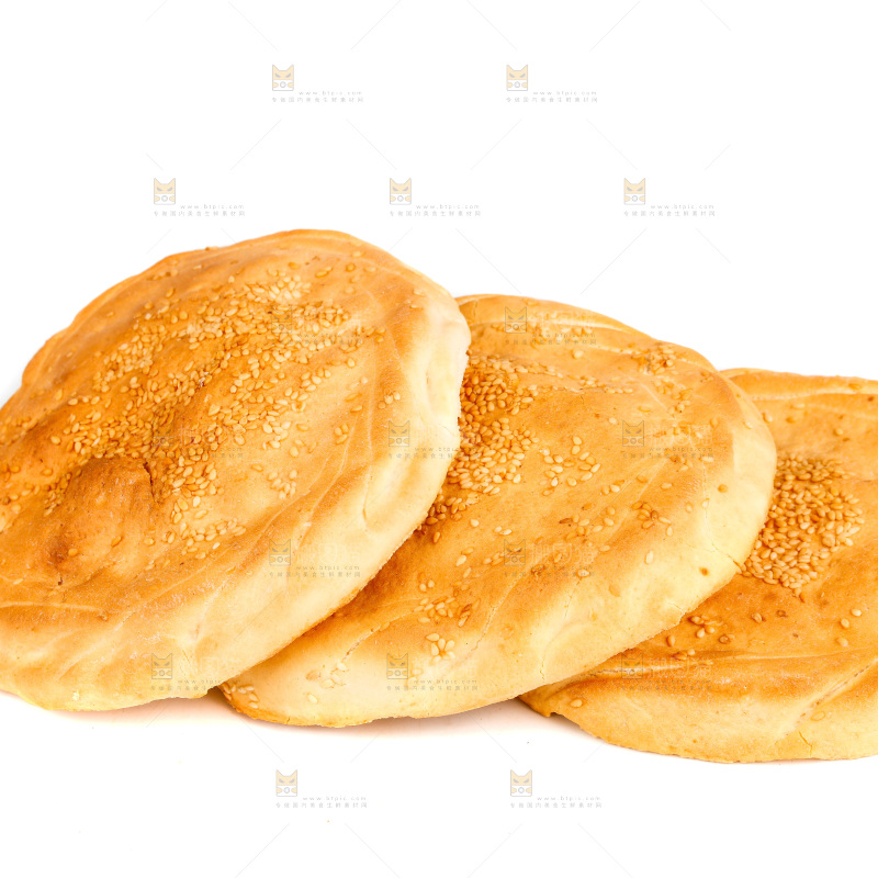 白底上放着烧饼